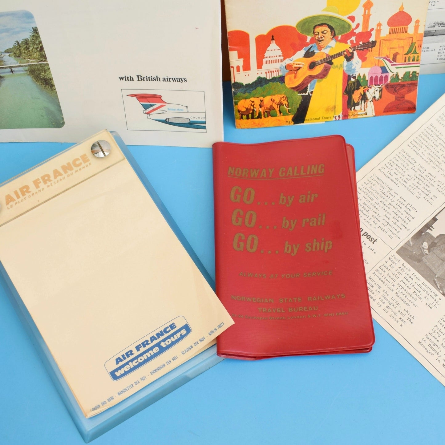 Vintage 1970s Holiday Brochures / Travel Bits