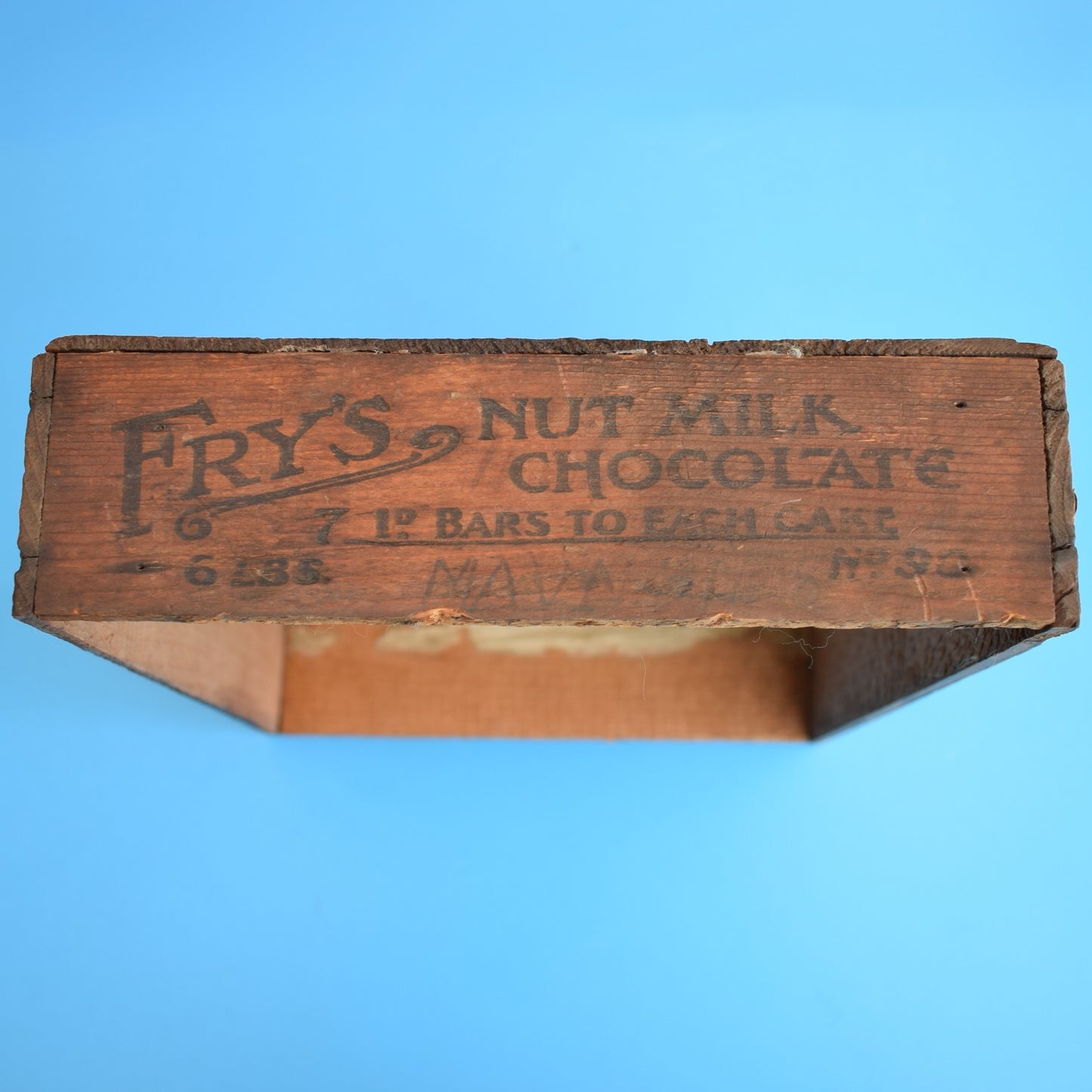 Vintage 1950s Wooden Crate/ Box / Shelf- Frys Nut Milk Chocolate