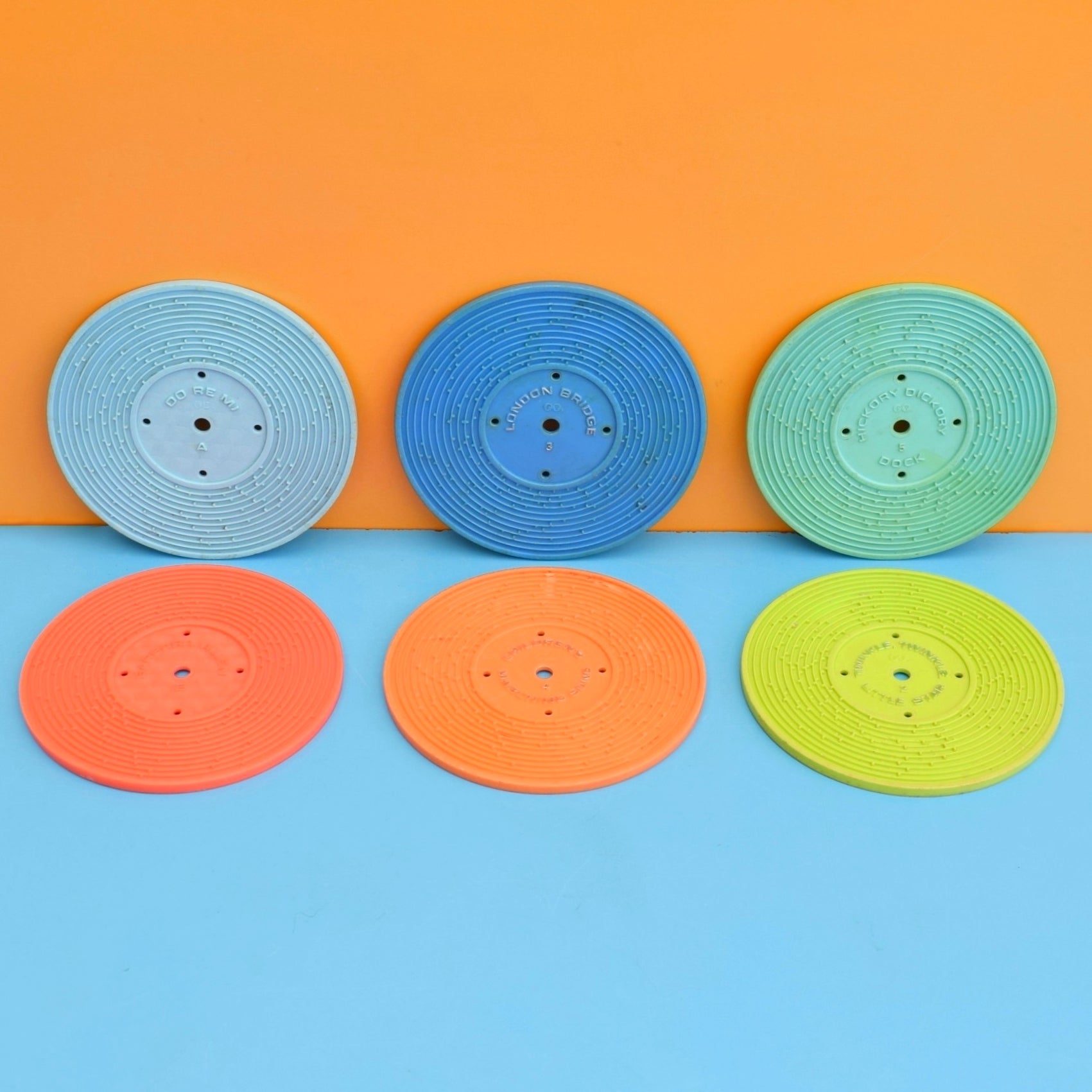 Vintage 1980s Fisher Price Toy Records Record Player x2 Sets