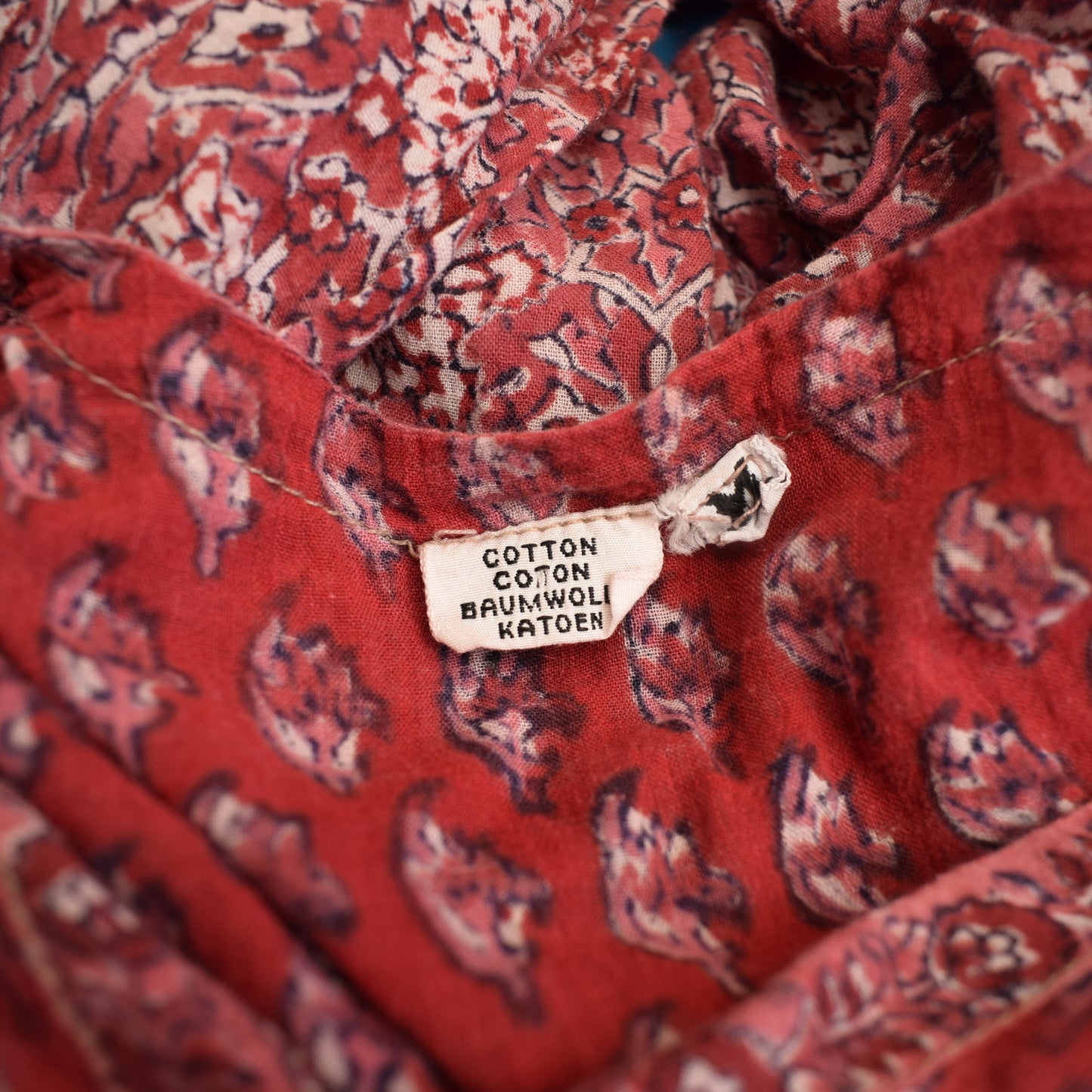 Vintage 1970s Indian Cotton Dress - Purple