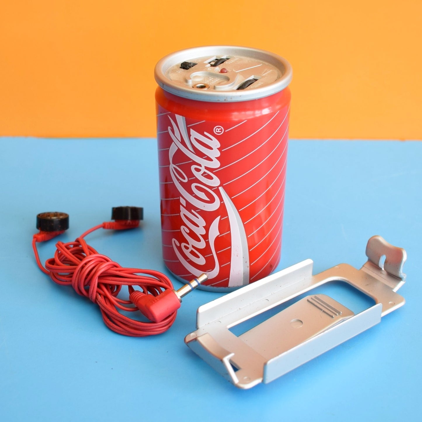 Vintage 1990s Radio FM Stereo- Mini Coke Can / Coca Cola