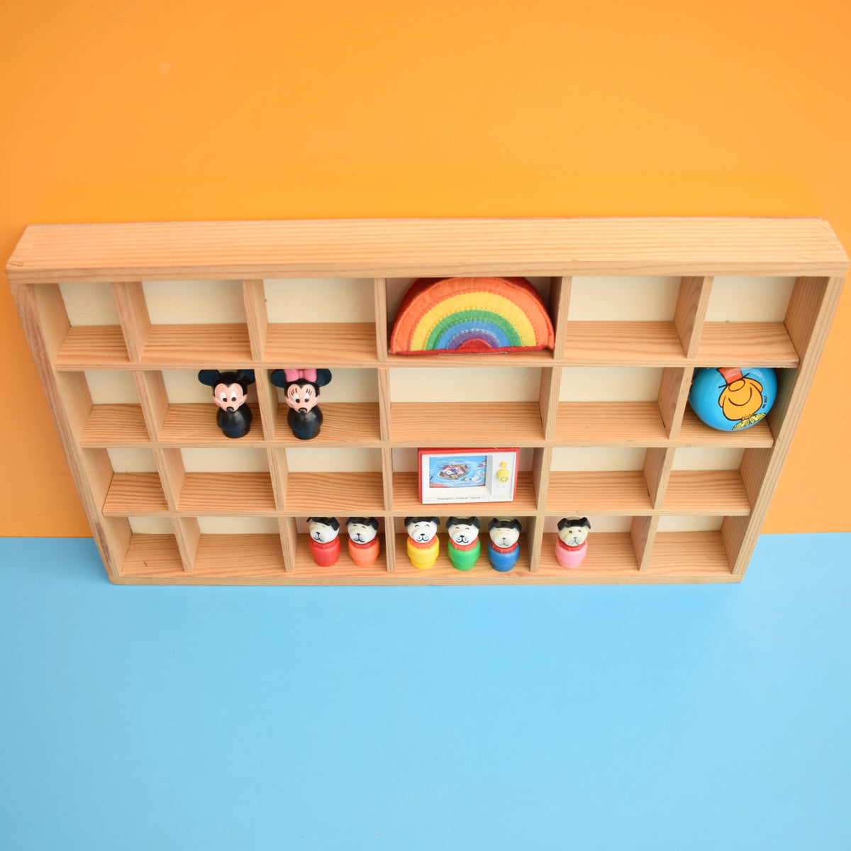 Vintage 1990s Wooden Display Unit - Ikea - Mini Collections by Pineapple Retro