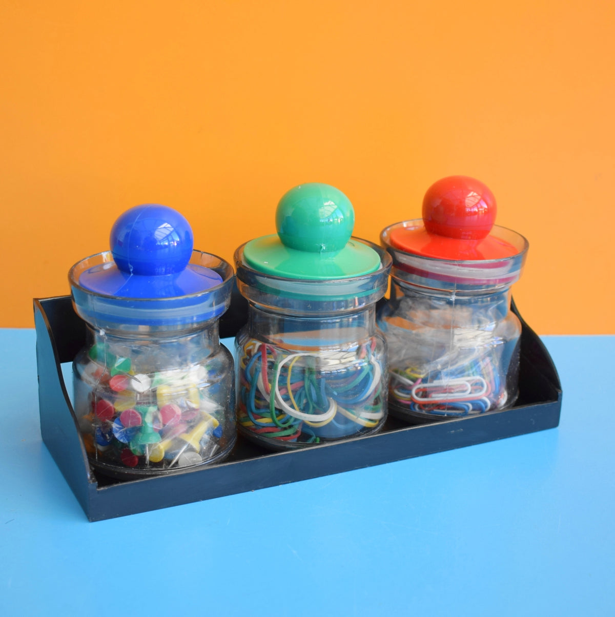 Vintage 1970s Plastic Containers & Shelf by Pineapple Retro
