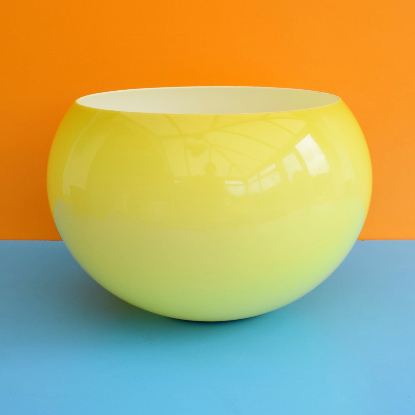 Vintage 1970s Mushroom Light Shade - Guzzini Style - Lime Green