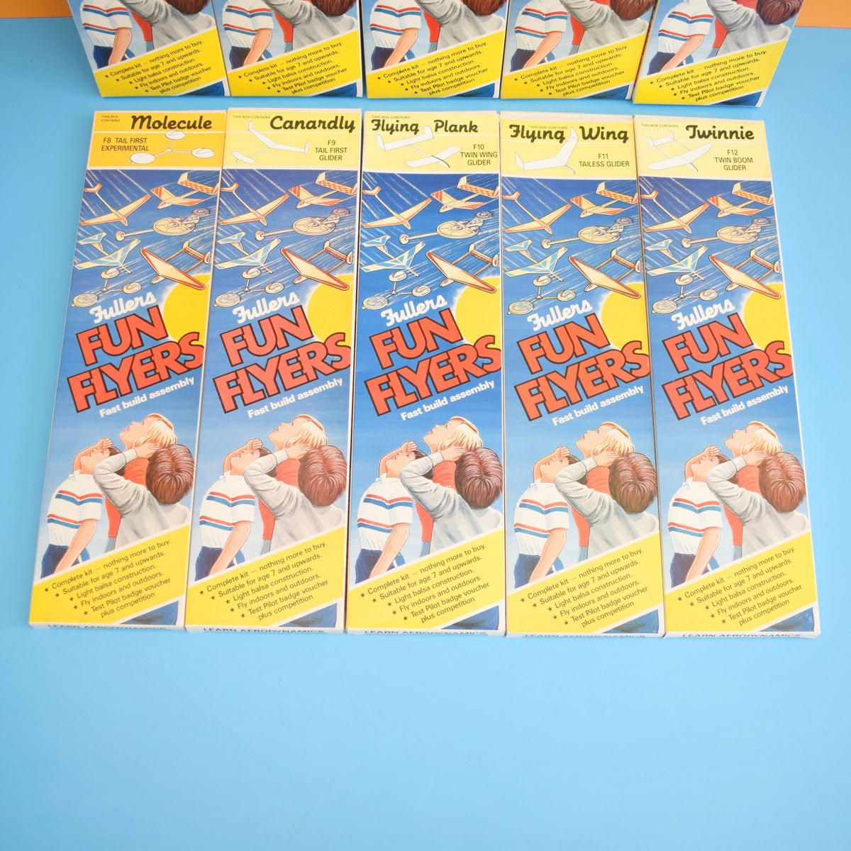 Vintage 1970s Model Aeroplane Kits - Unused - Fullers Fun Flyers by Pineapple Retro