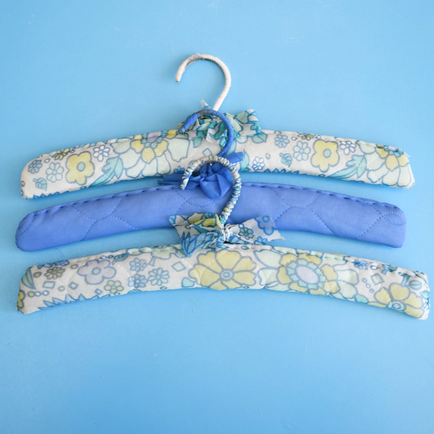 Vintage 1960s Childs Clothes HangerS - Flower Power x3