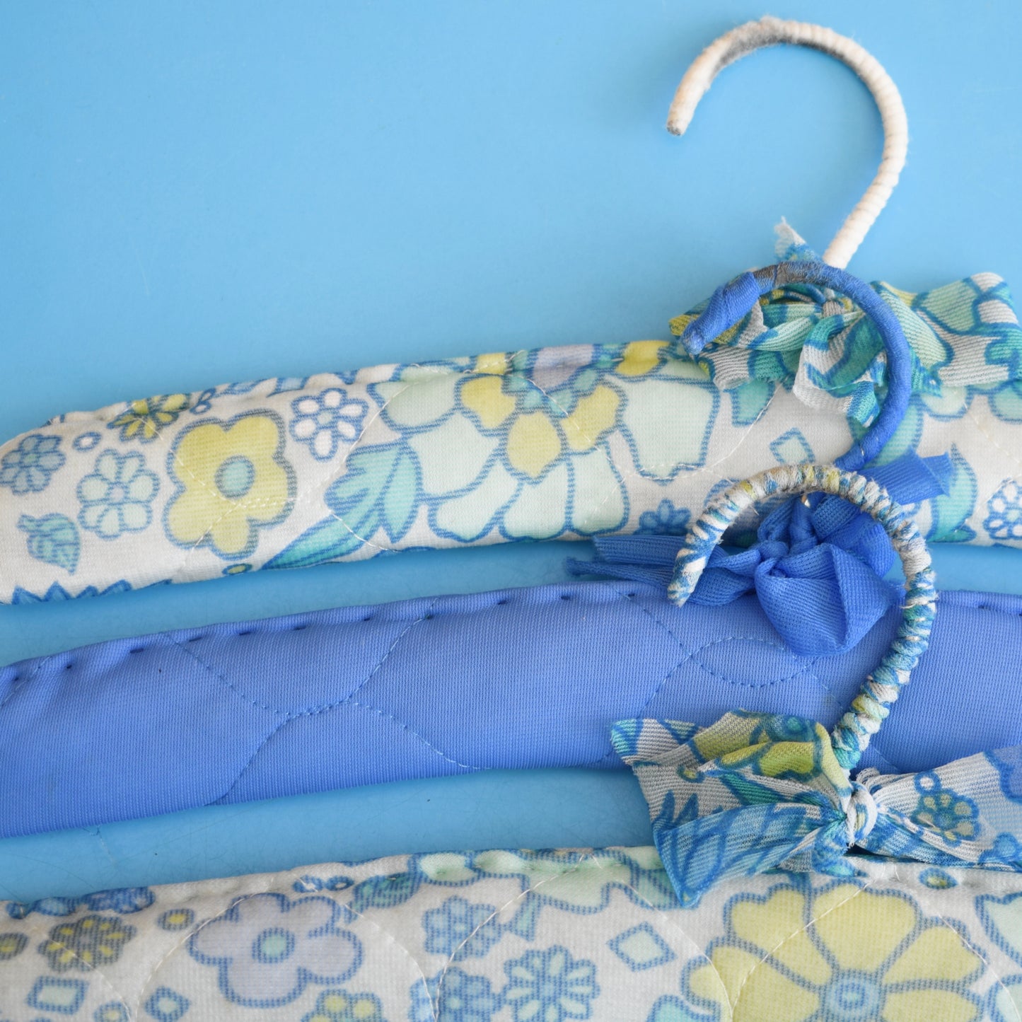 Vintage 1960s Childs Clothes HangerS - Flower Power x3
