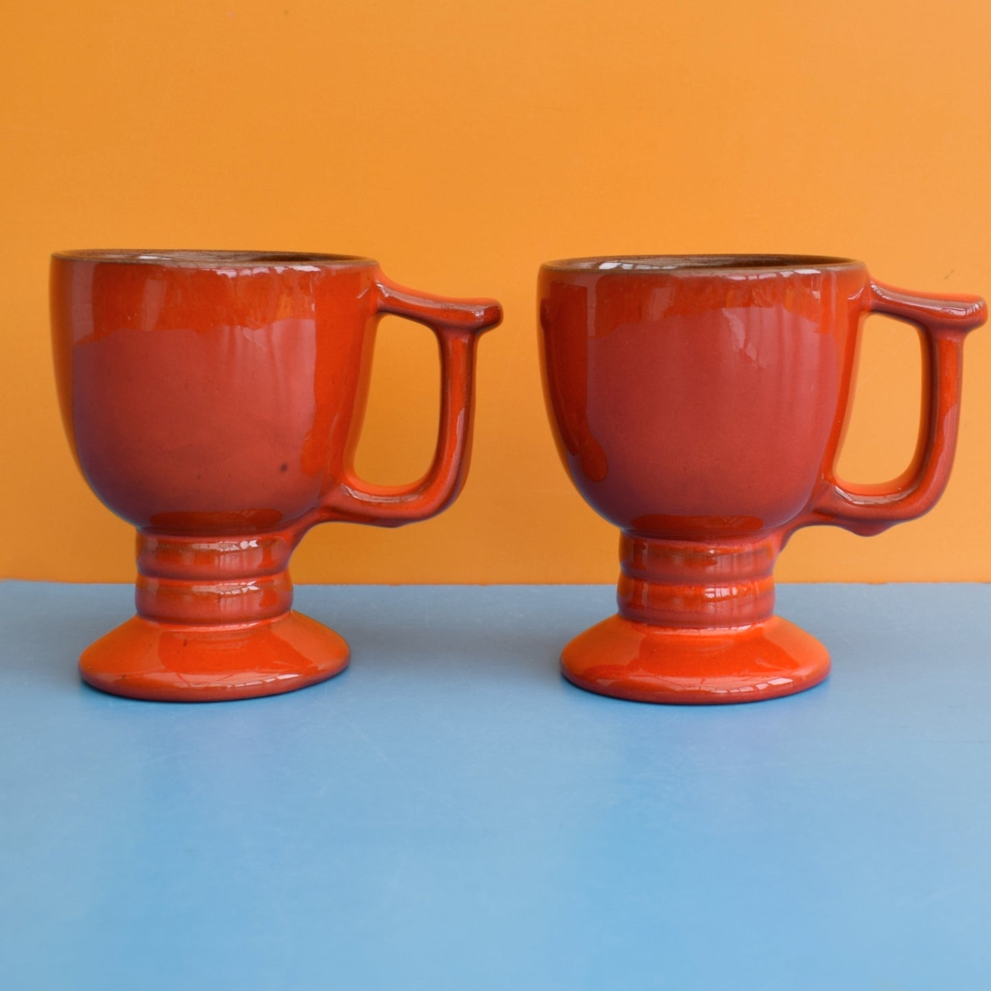 Vintage 1960s Vintage Mugs - Frankoma Orange