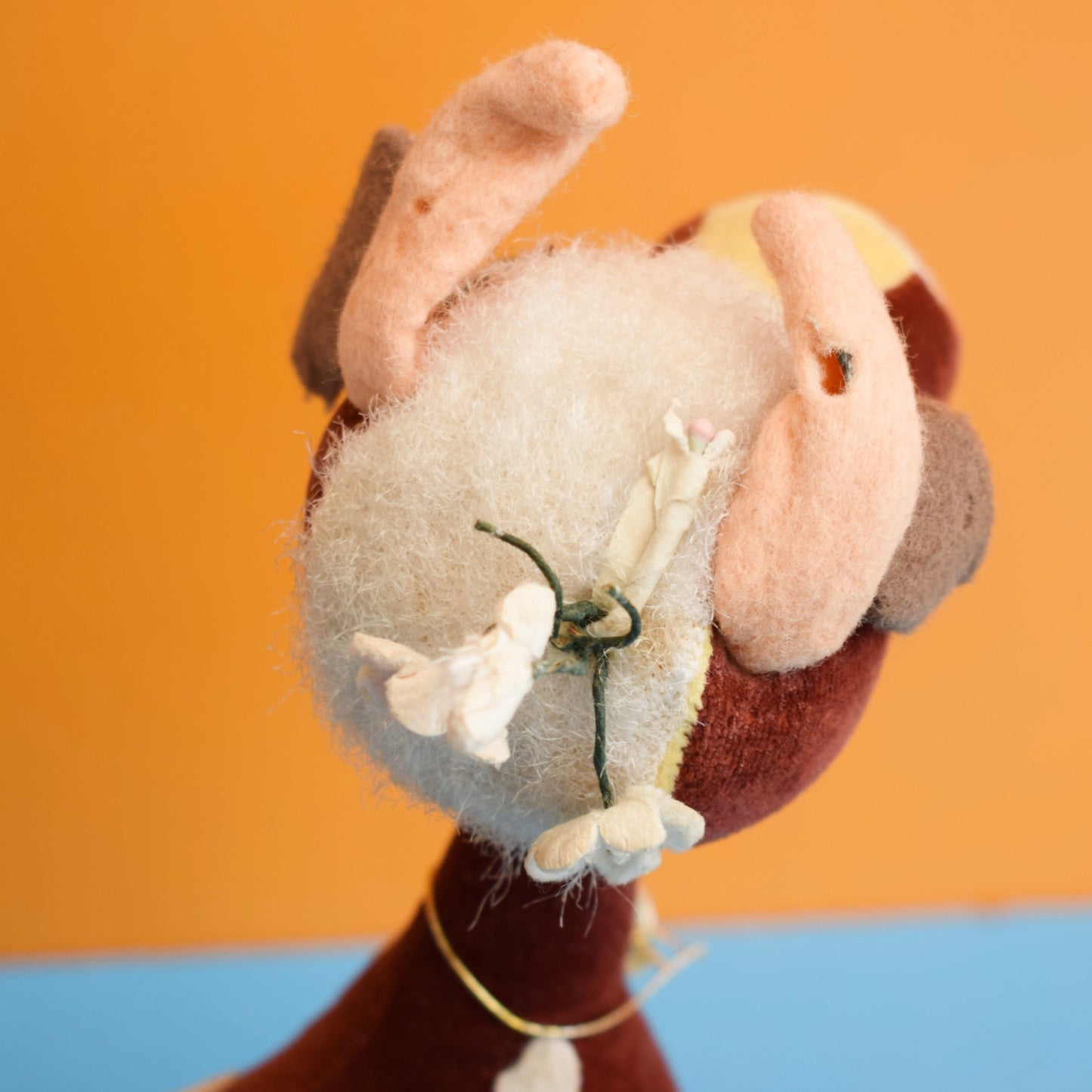 Vintage 1960s Sawdust Filled Velvet Cow / Bull - Gardenia Products