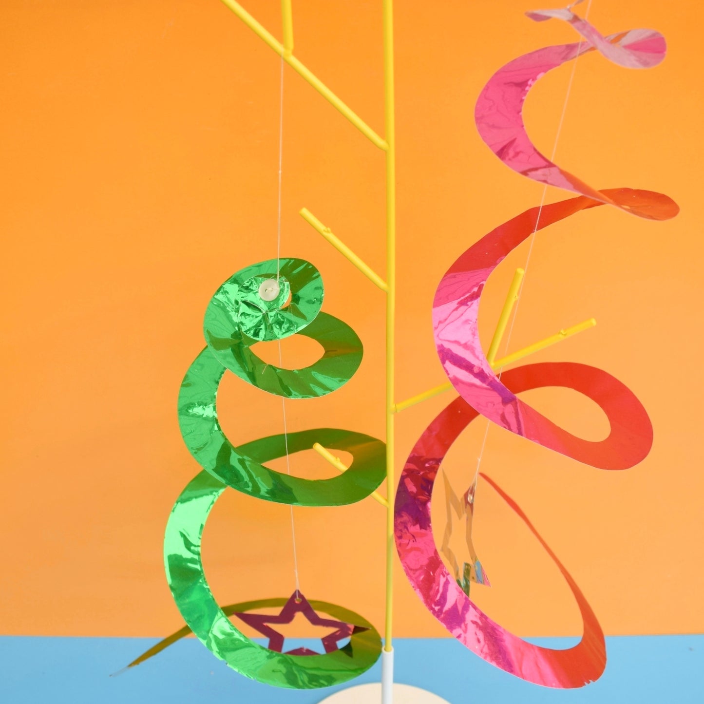 Vintage 1960s Foil Spiral Hanging Decorations - Christmas by Pineapple Retro