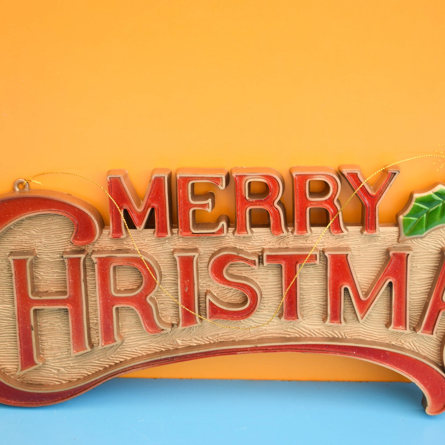 Vintage 1970s Merry Christmas Signs