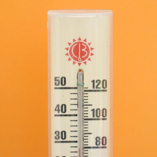 Vintage Large 1980s Thermometer - Cream