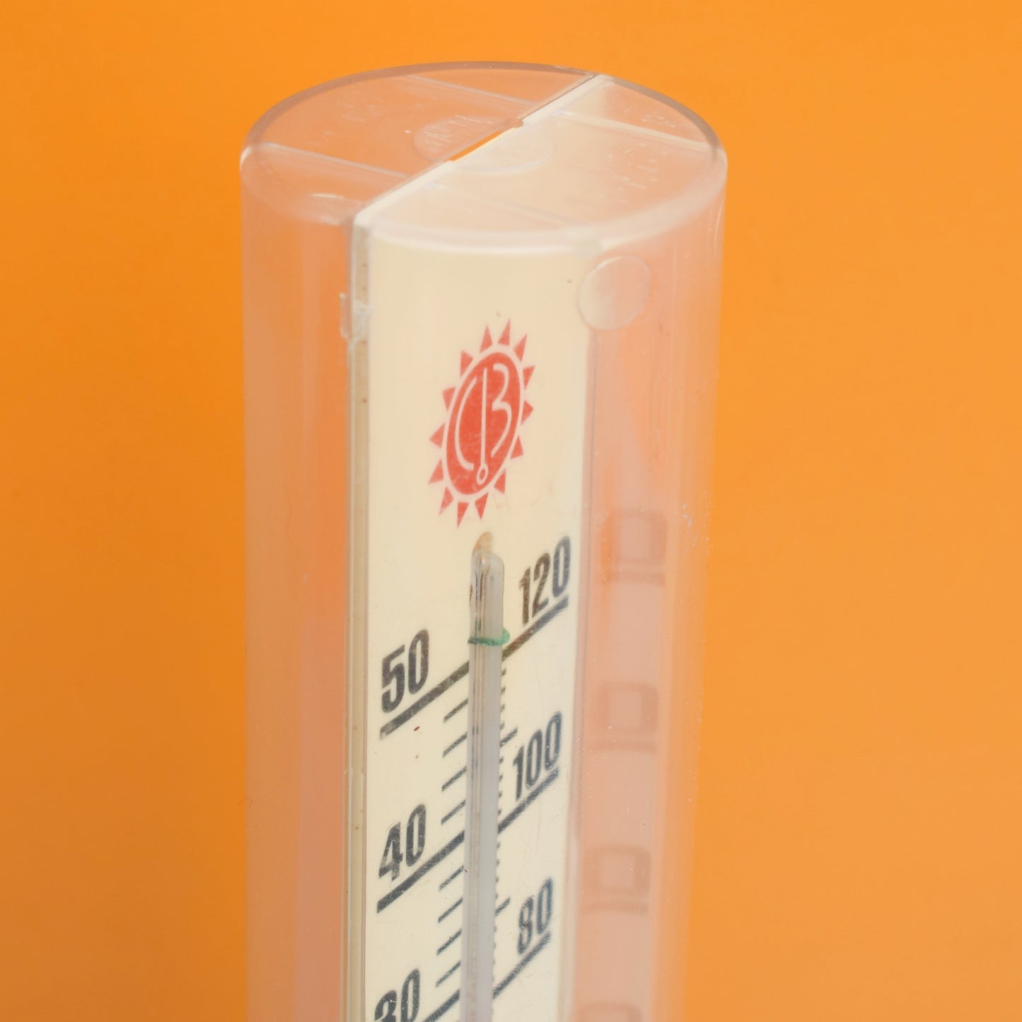 Vintage Large 1980s Thermometer - Cream