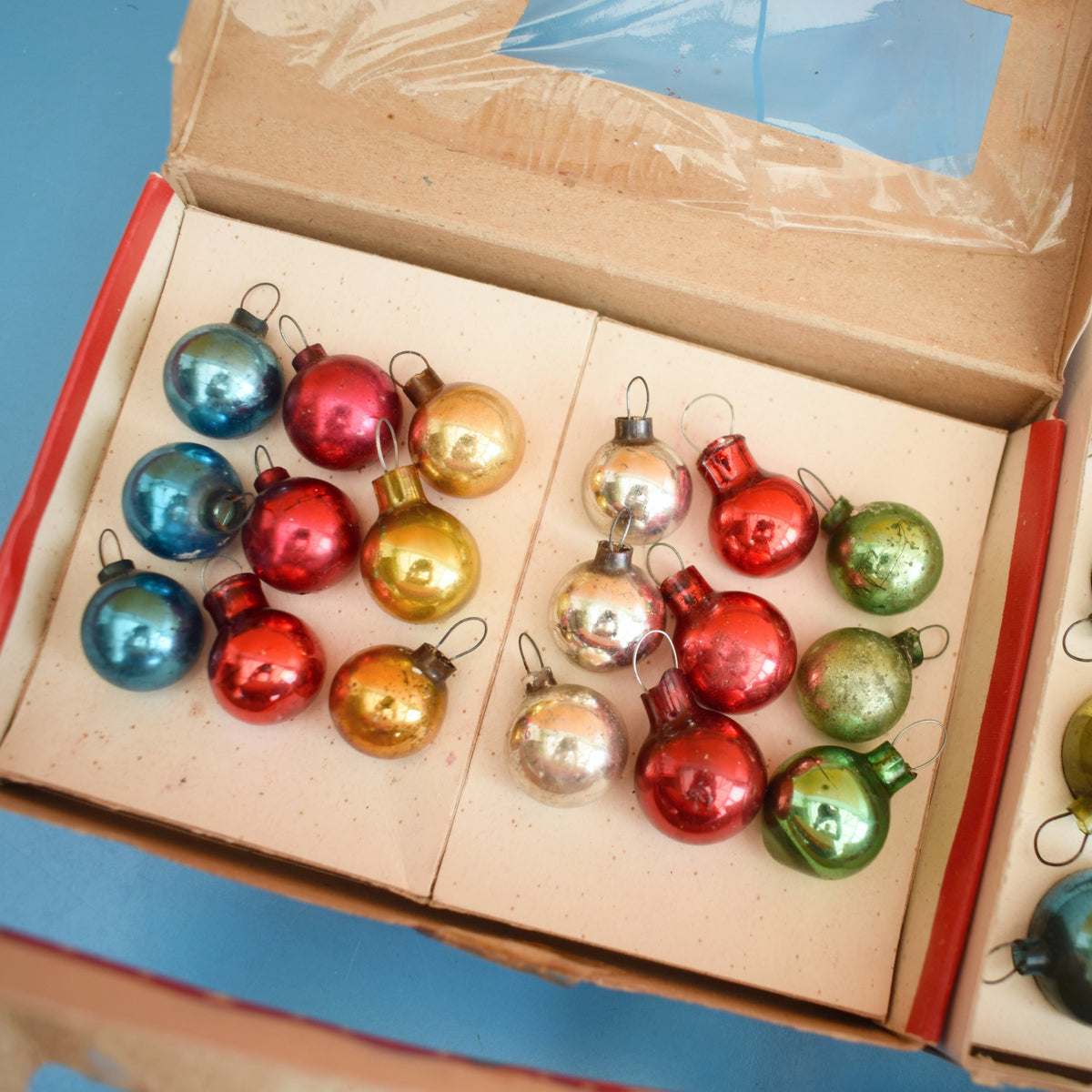 Vintage 1960s Glass Christmas Baubles - Tiny / Extra Tiny. by Pineapple Retro