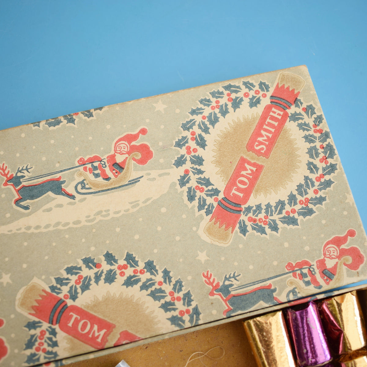Vintage 1950s Small Christmas Tree Crackers - Boxed x7 by Pineapple Retro
