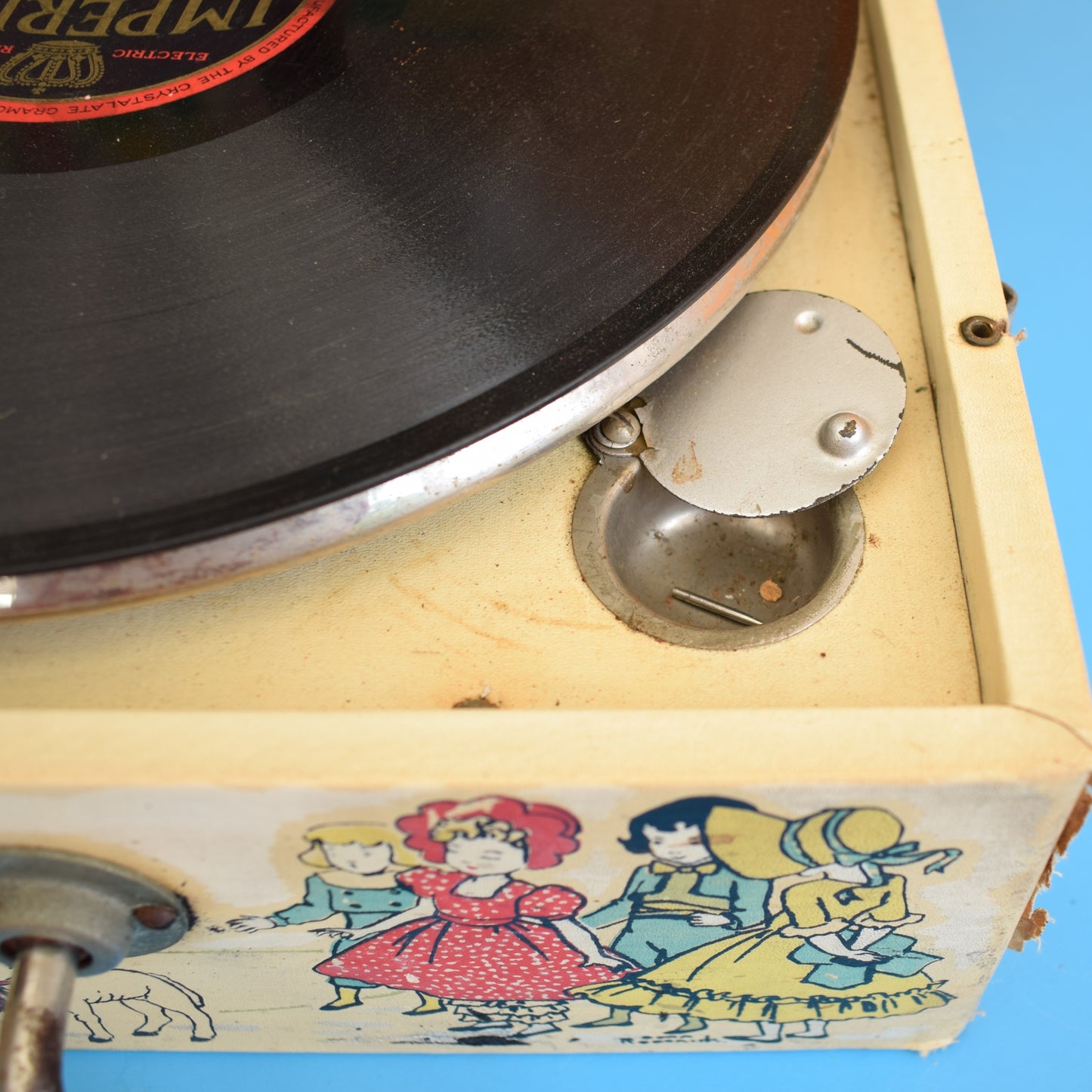 Vintage 1950s Gramophone - Little Miss Muffet Design - Decca