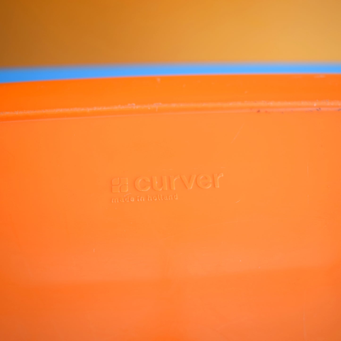 Vintage 1970s Sewing / Hobby Box - Space Age Plastic - Orange