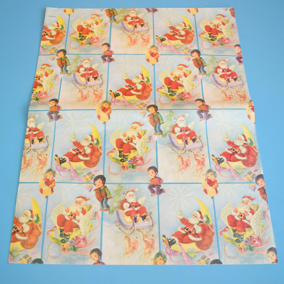 Vintage 1970s Christmas Wrapping Paper - Mixed Designs - Large Sheets by Pineapple Retro