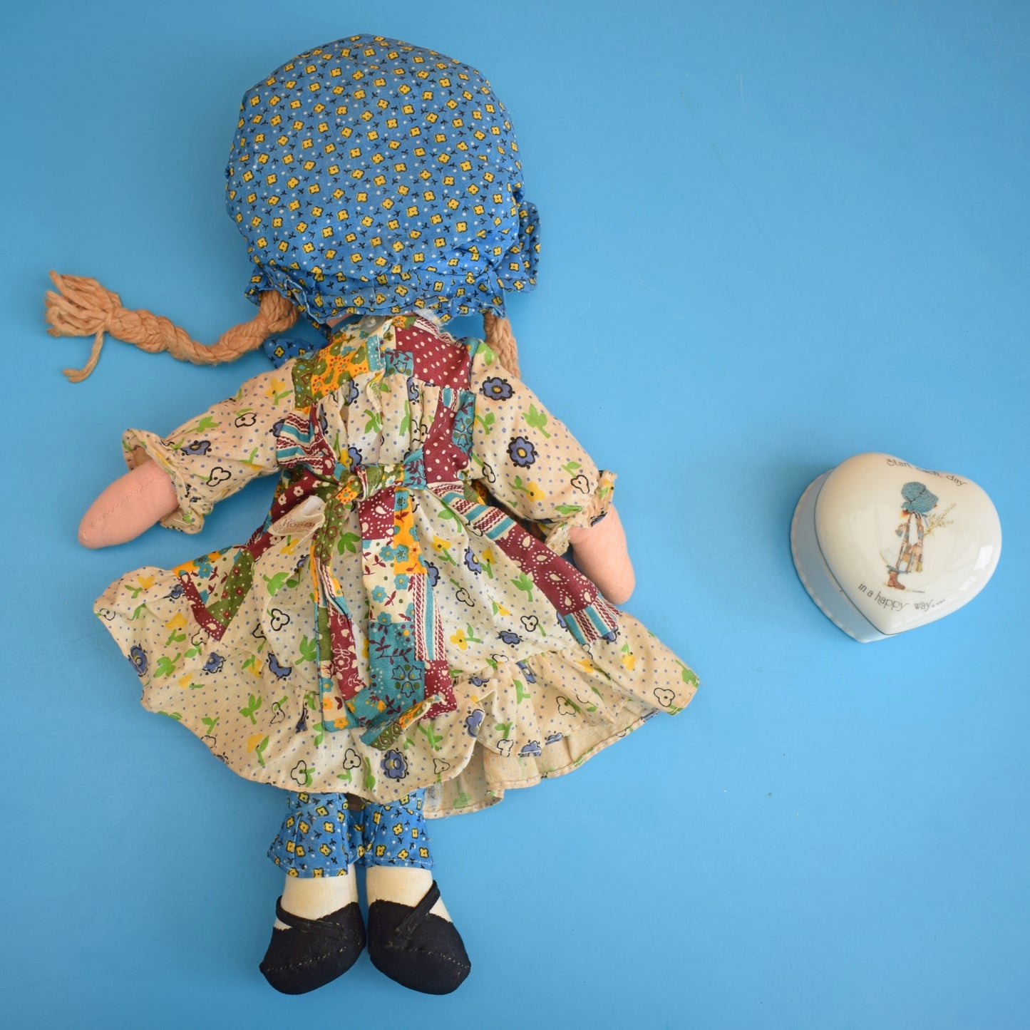 Vintage 1980s Heart Pot - Holly Hobbie