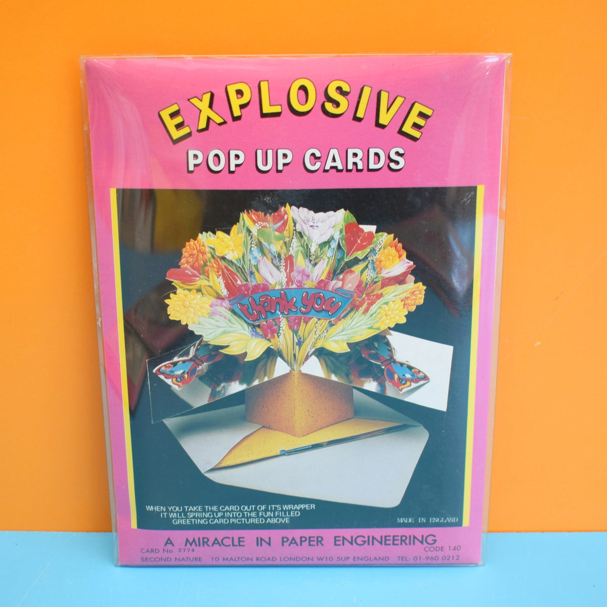 Vintage 1990s Greeting Cards - Explosive Pop Up - Birthday/ Thank You by Pineapple retro