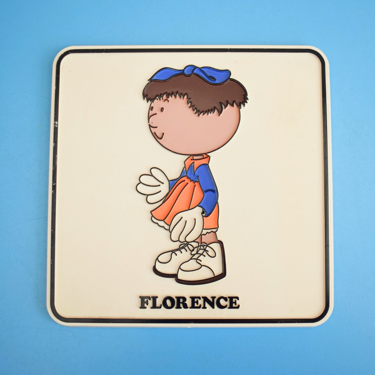 Vintage 1970s Magic Roundabout Plastic Door Plaques