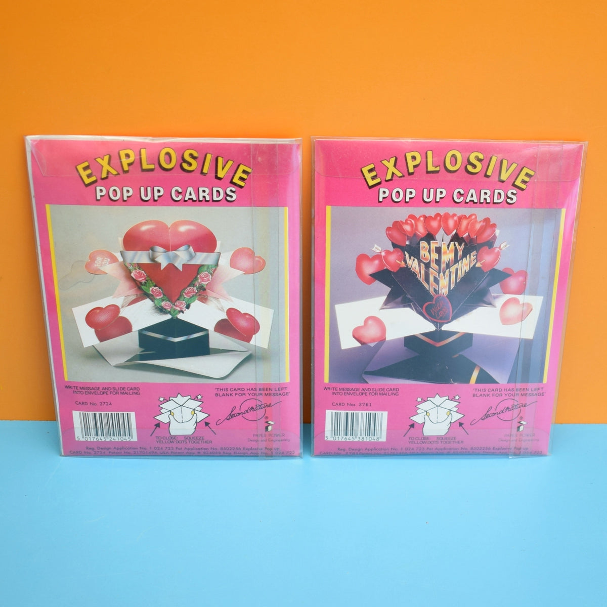 Vintage 1990s Greeting Cards - Explosive Pop Up - Valentines by Pineapple retro