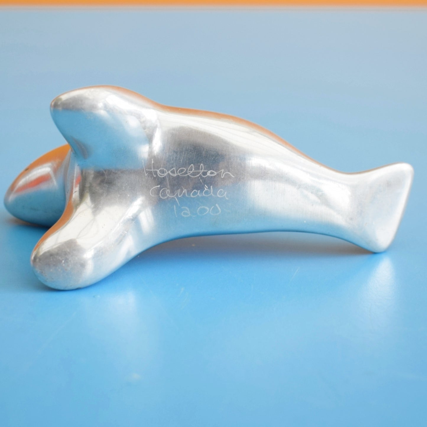 Vintage 1970s Hoselton Aluminium Ornament - Seal - Canada