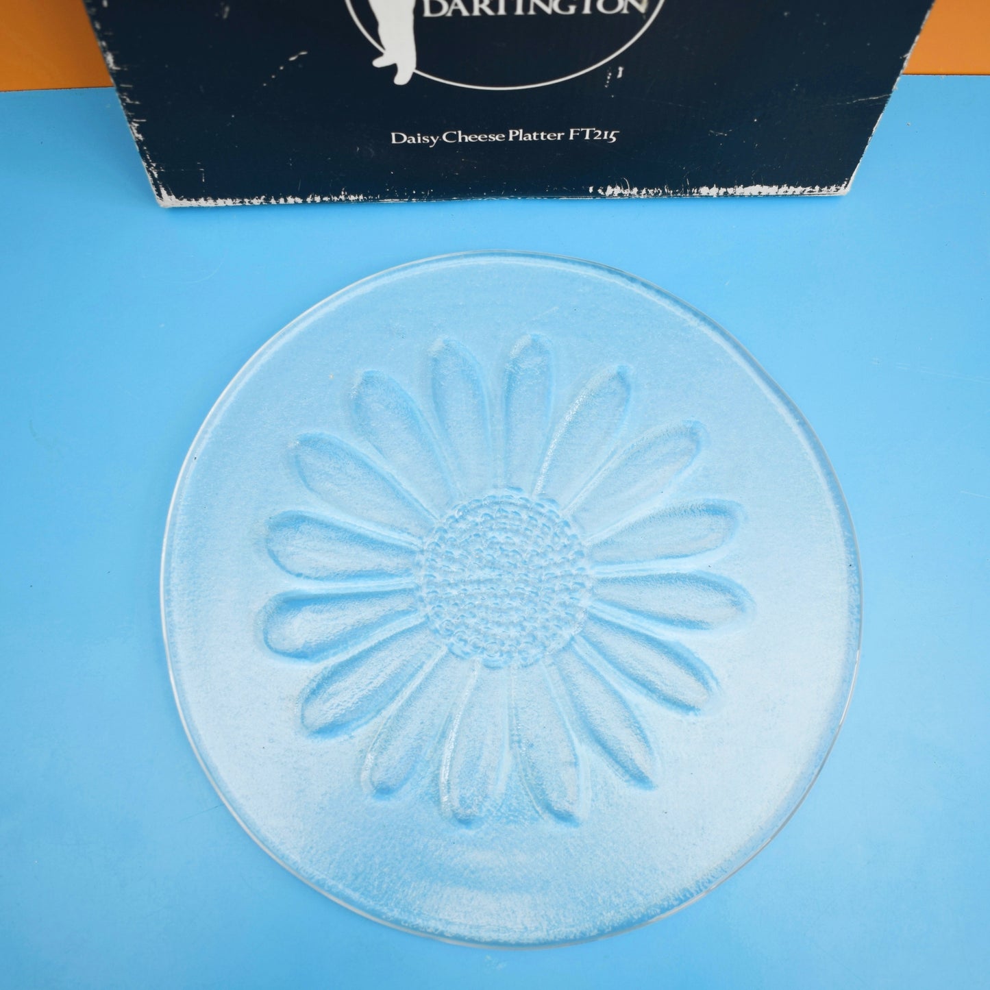 Vintage 1970s Dartington Daisy Glass Plate / Platters - Boxed