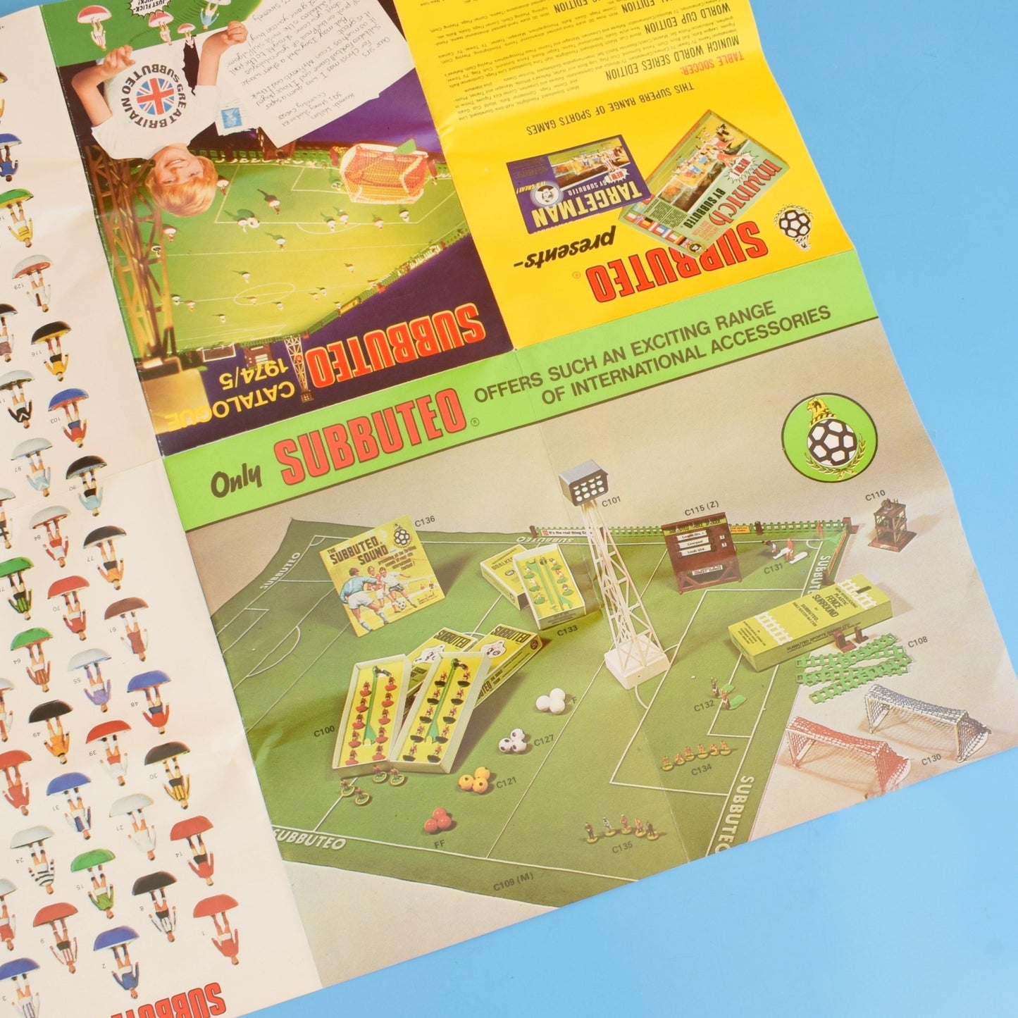 Vintage 1970s Subbuteo Cricket Set Paperwork / Fences