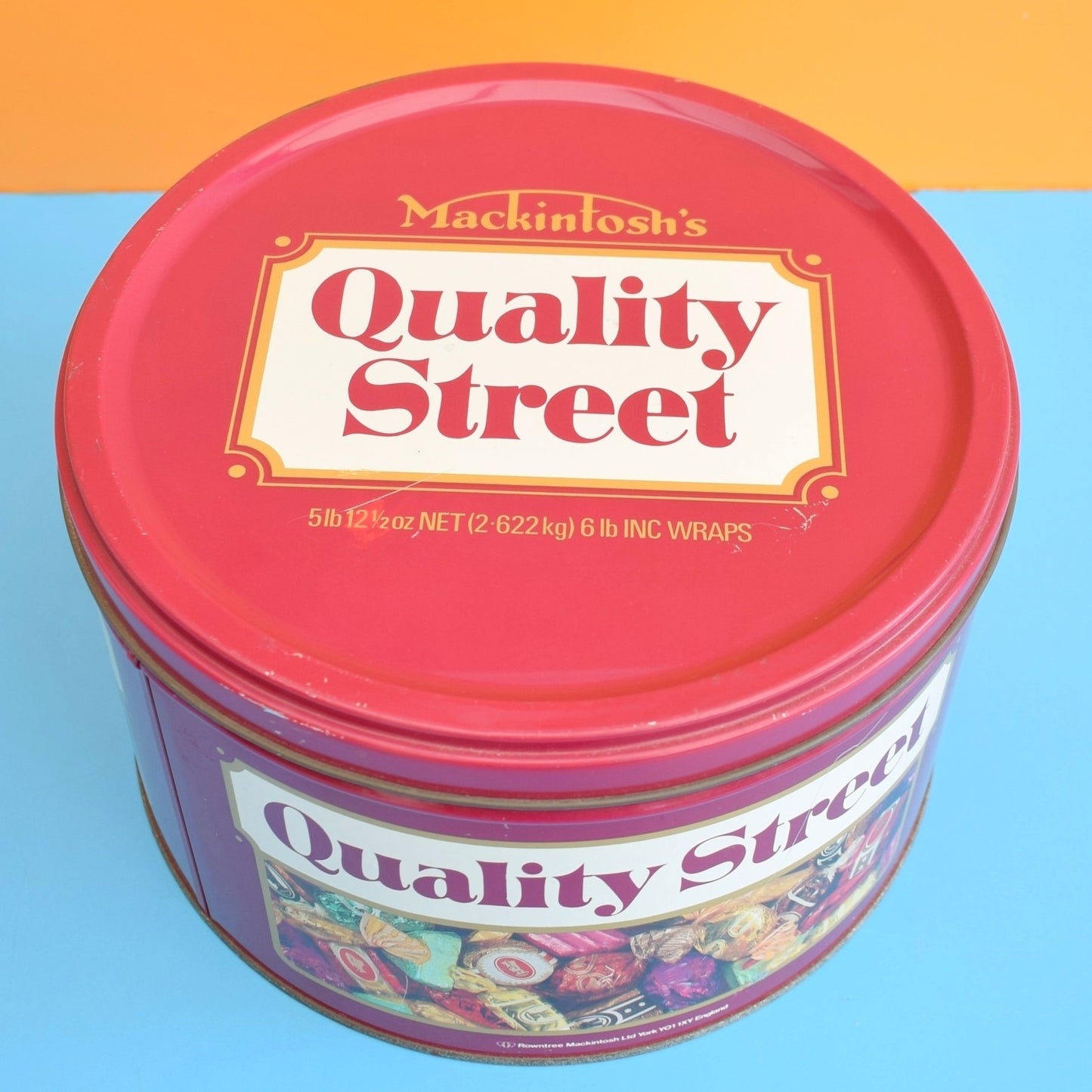 Vintage 1970s Quality Street Chocolate Sweet Tin - Large