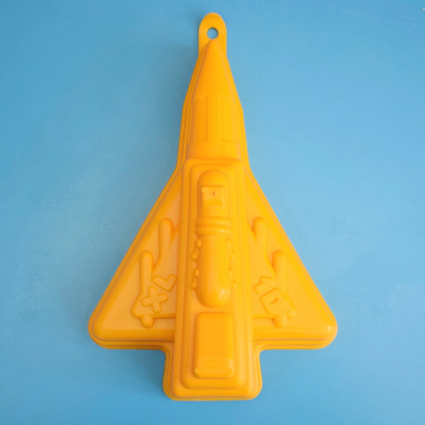 Vintage 1970s Jelly Mould - Space Rocket / Shuttle - Eggy Yellow