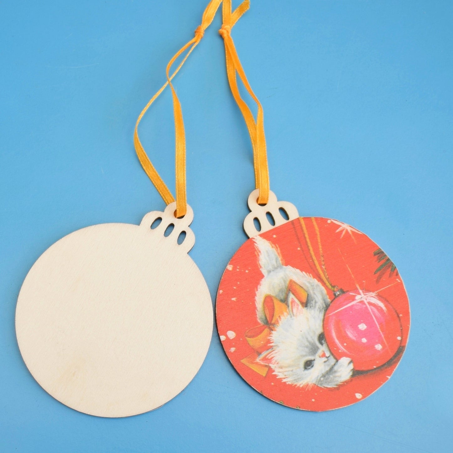 Vintage Wooden Gift Tags - Vintage Wrapping Paper Designs