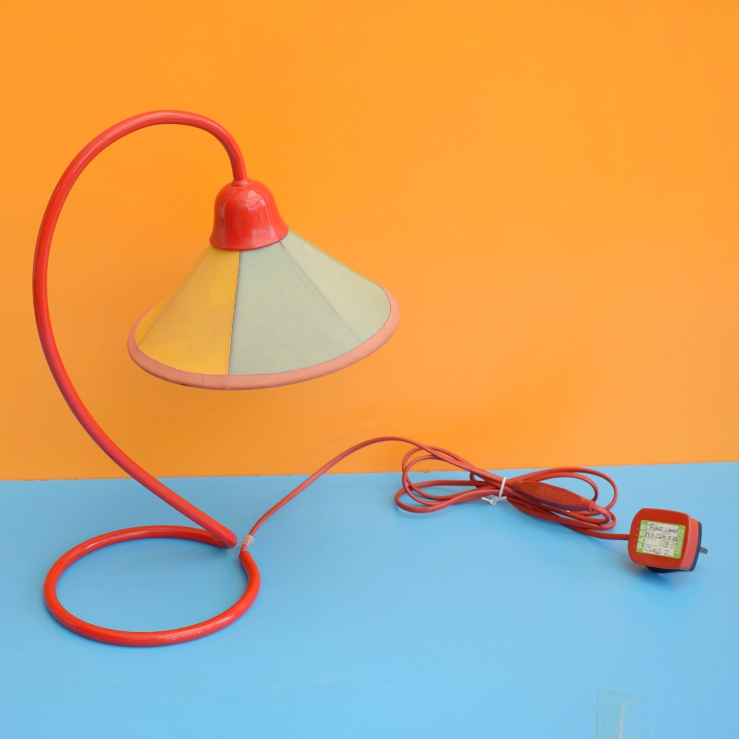 Vintage 1980s Snake Table Lamp - Red by Vintage