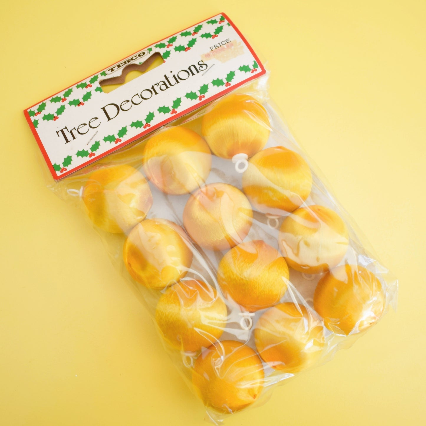 Vintage 1970s Satin Christmas Baubles - Unused