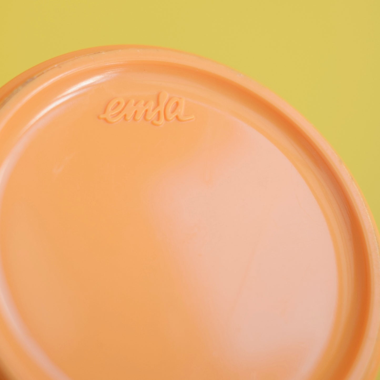 Vintage 1970s Plastic Salt & Pepper / Egg Cups - Orange - Emsa