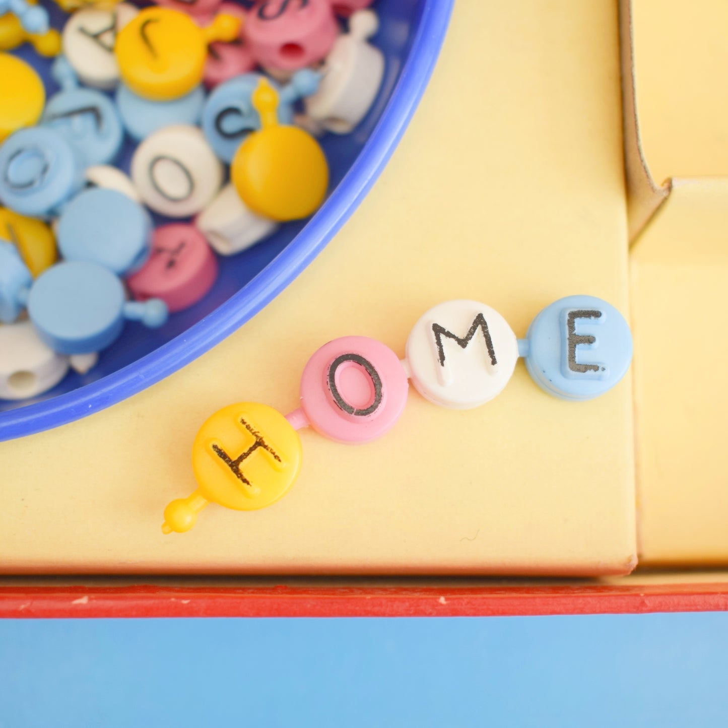 Vintage 1960s Alphabet Soup Game - Like Pop Beads