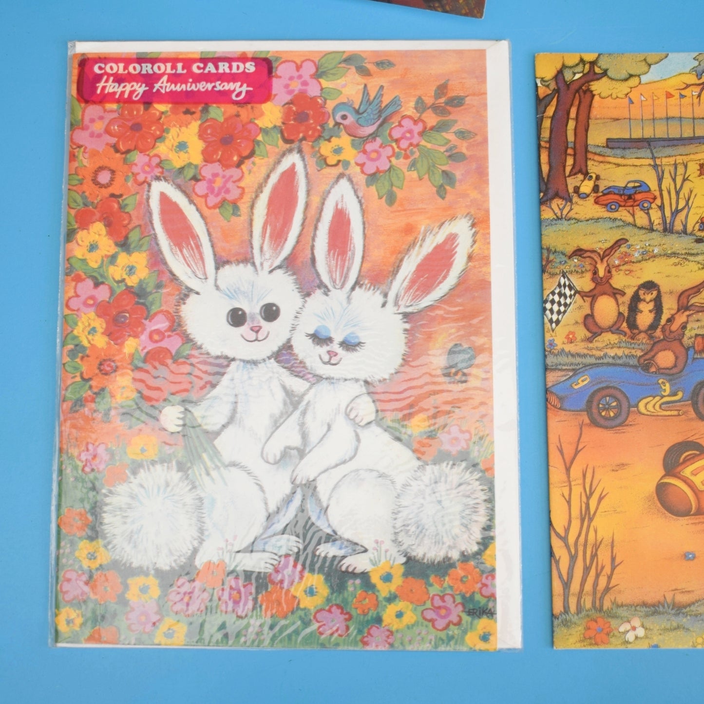 Vintage 1970s Unused Greeting Cards - One Off Designs