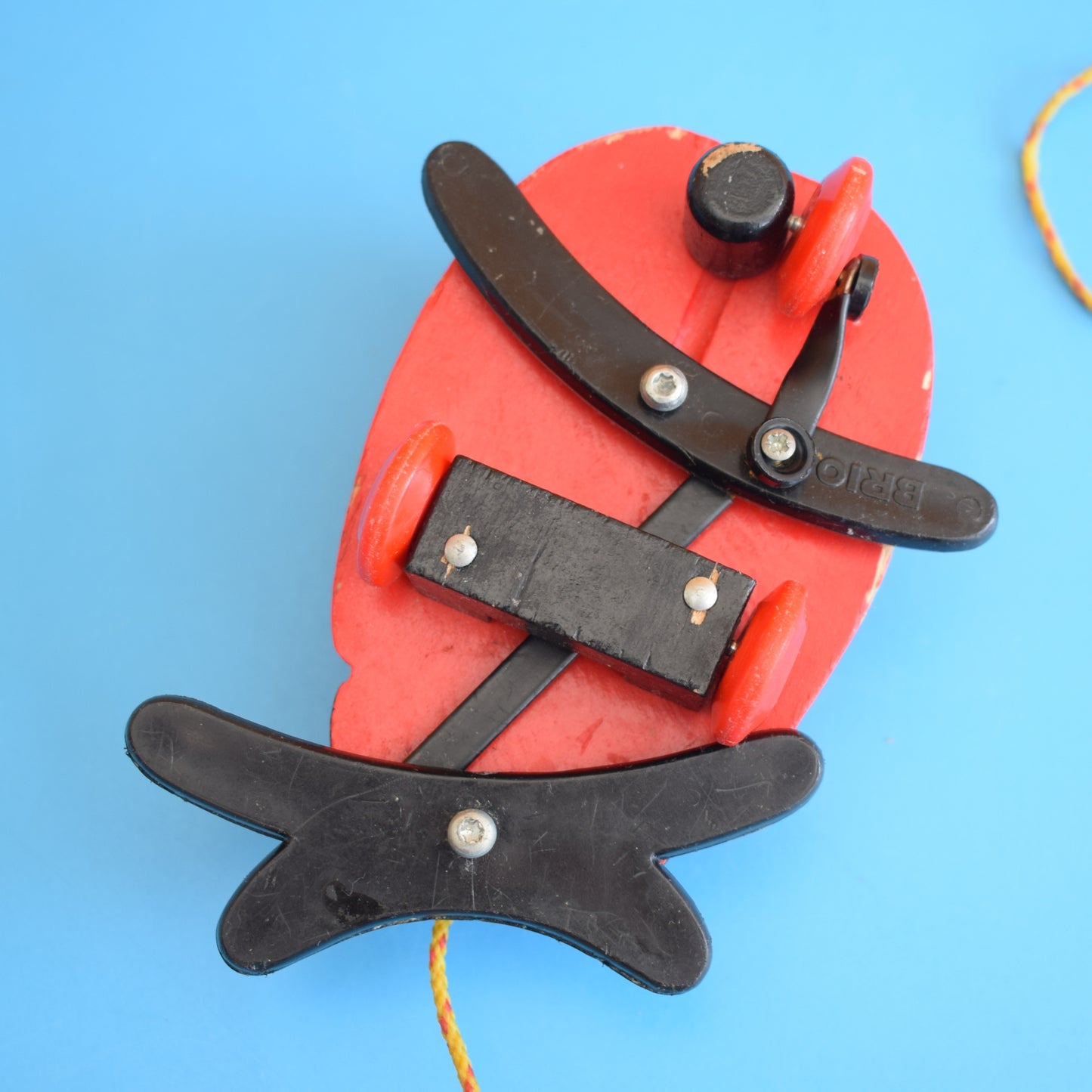 Vintage 1970s Pull Along Wooden Ladybird- Brio