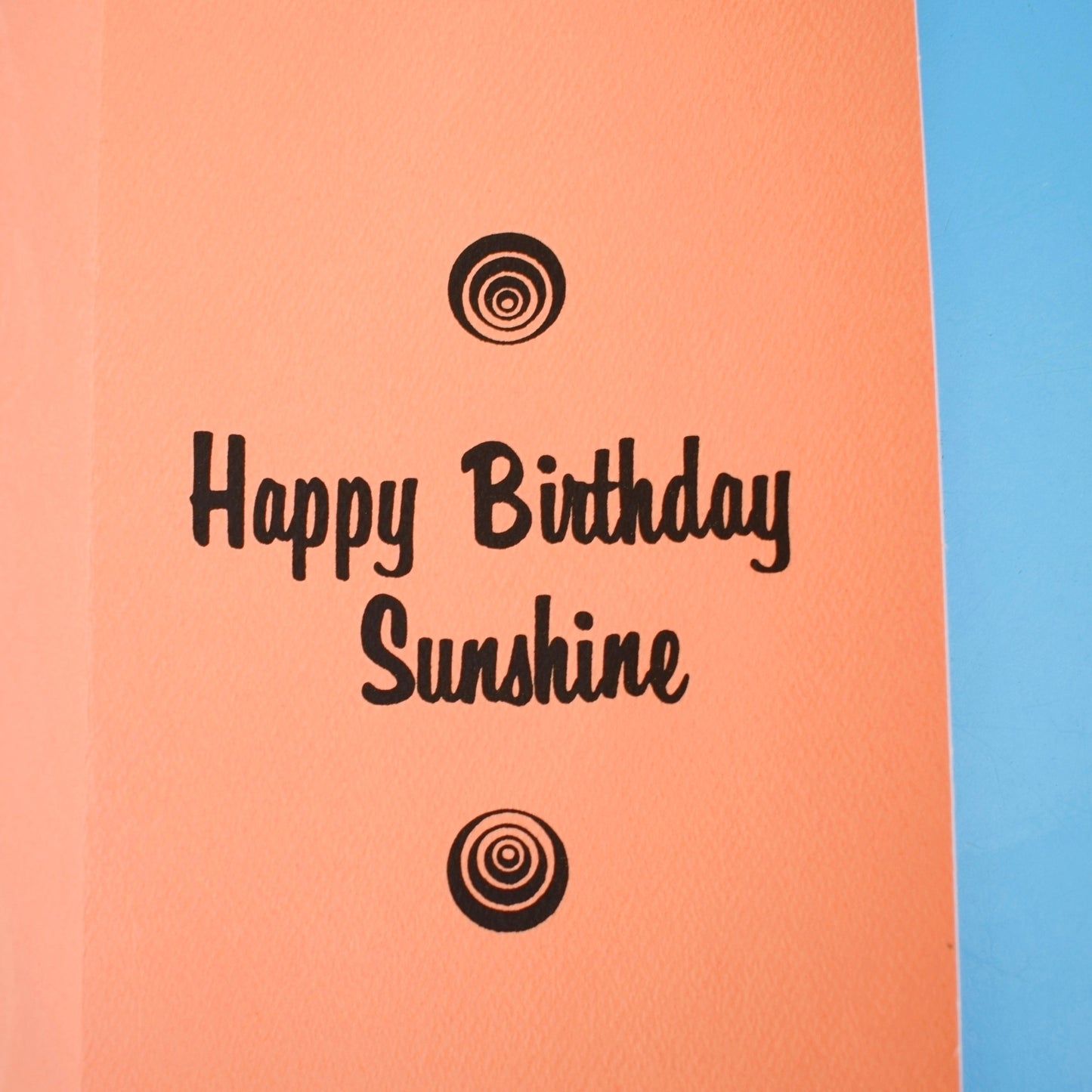 Vintage 1970s Greeting card - American Girl On Beach - Gold