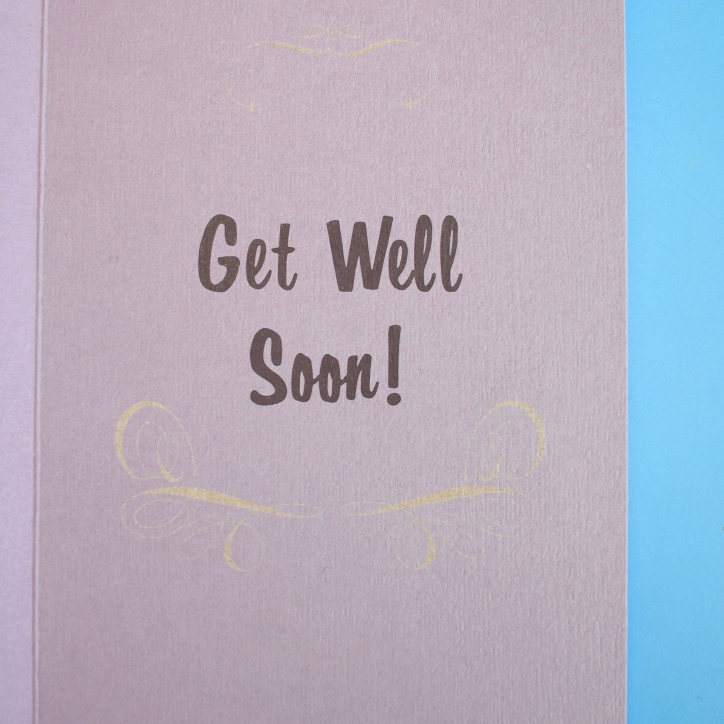 Vintage 1970s Greeting card - American Girl With Flowers - Gold Hair