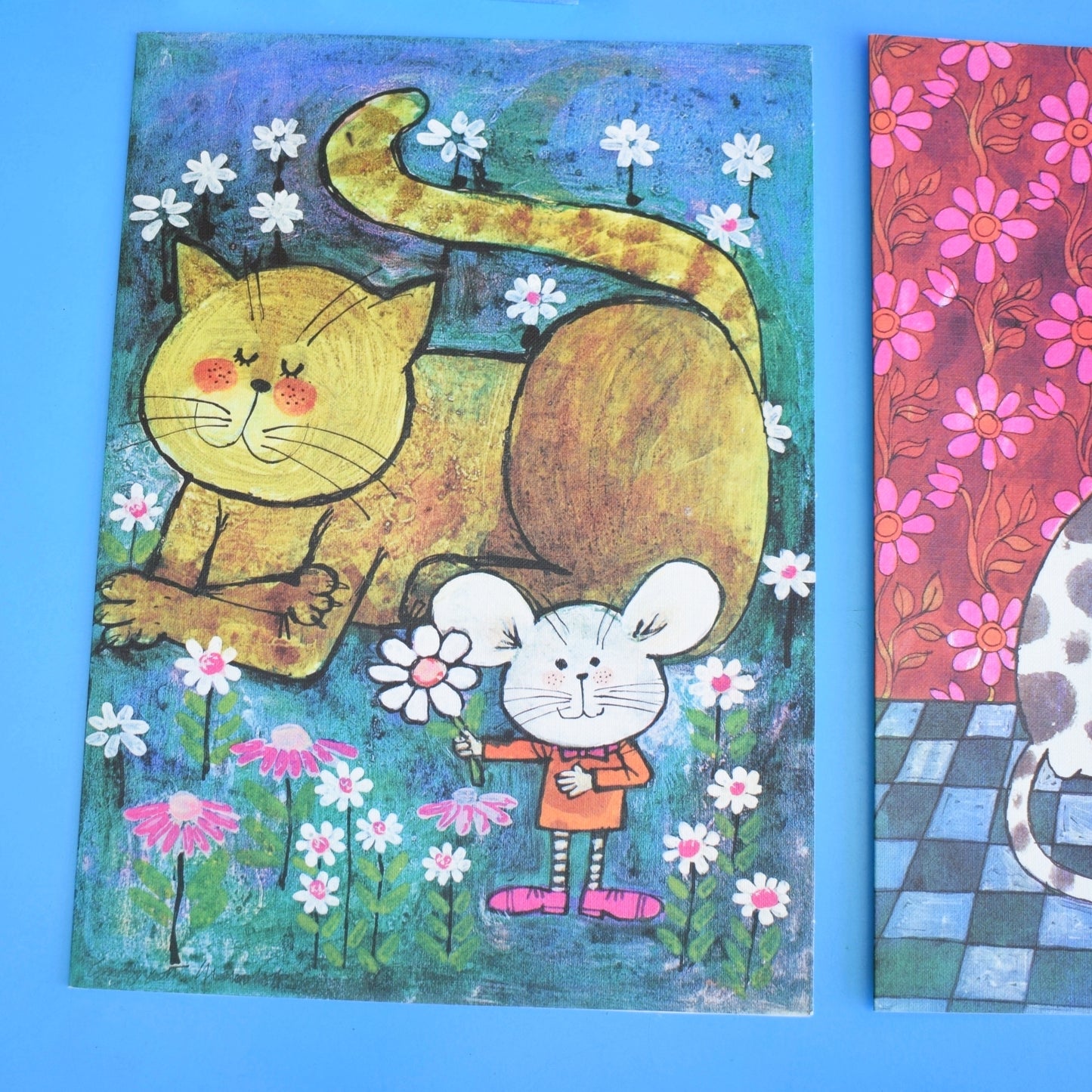 Vintage 1970s Greeting Card Pack - Gwyneth Mamlok Designs x5 Unused - Large