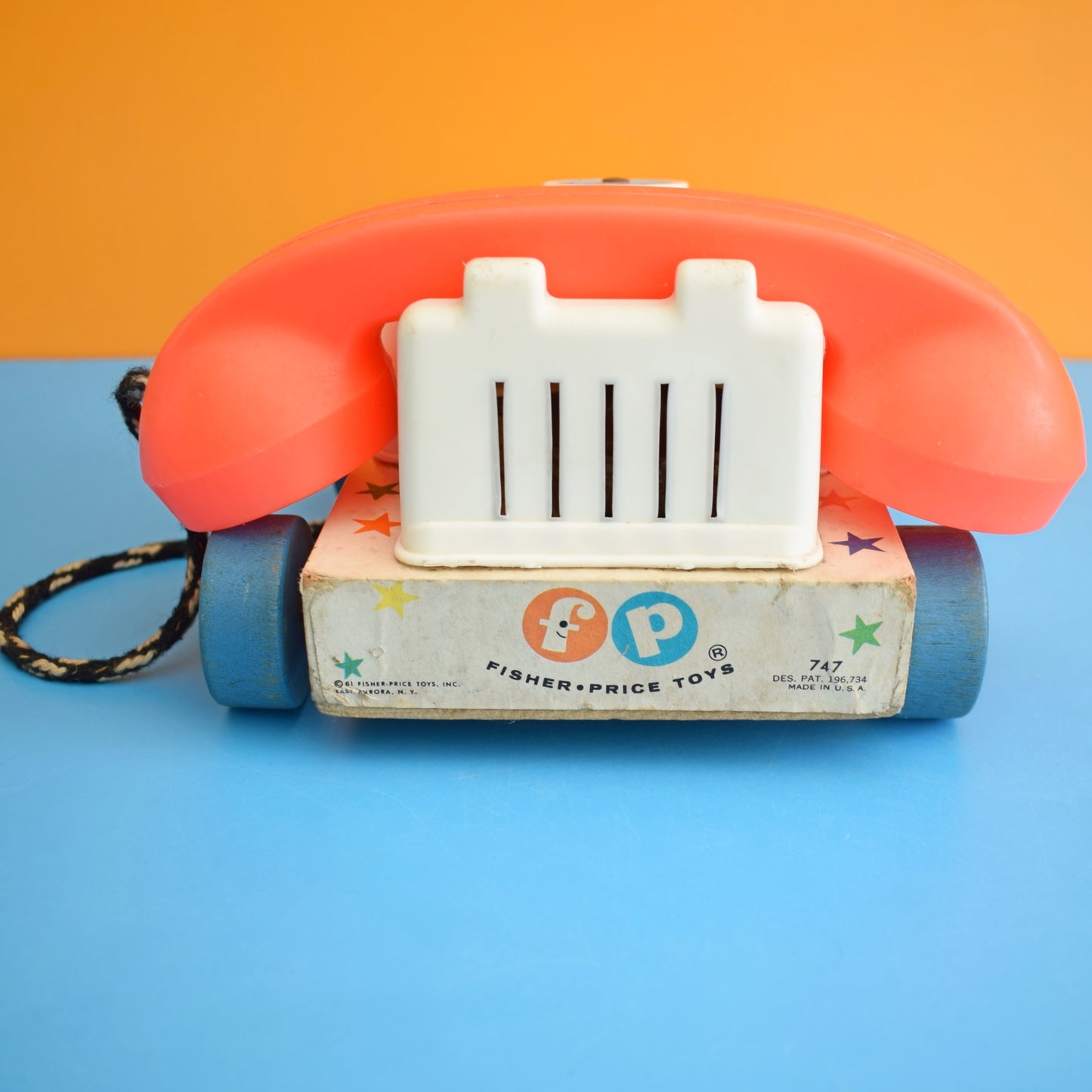 Vintage 1960s Plastic Fisher Price Chatter Phone Toy
