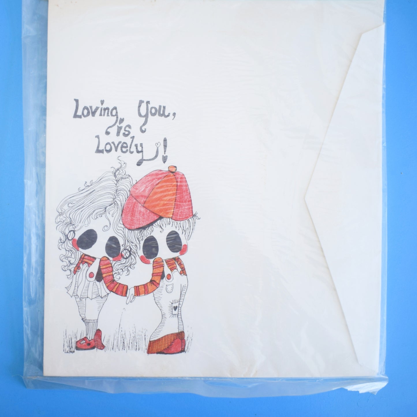 Vintage 1970s Writing Paper Sets - Unused - Creepy Kids - Happy Paper