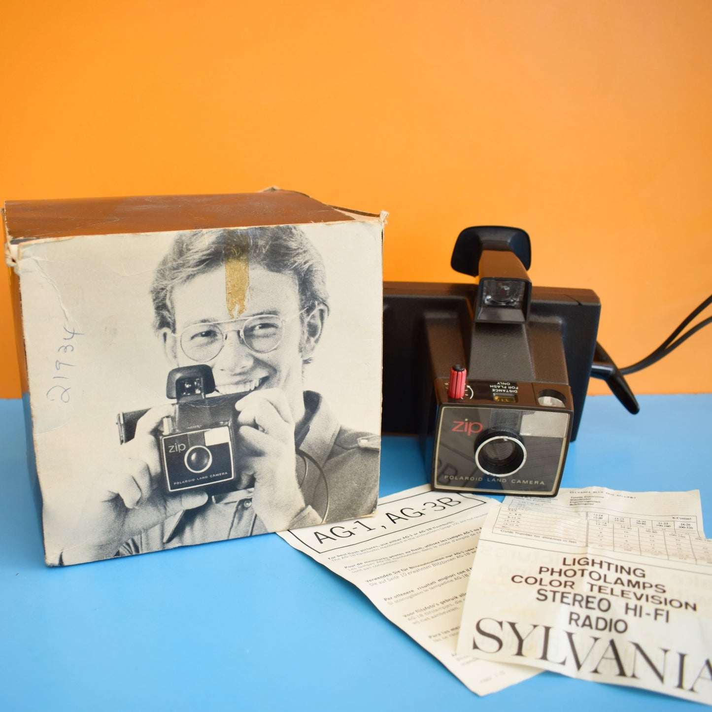 Vintage 1970s Polaroid Zip Land Camera - Boxed