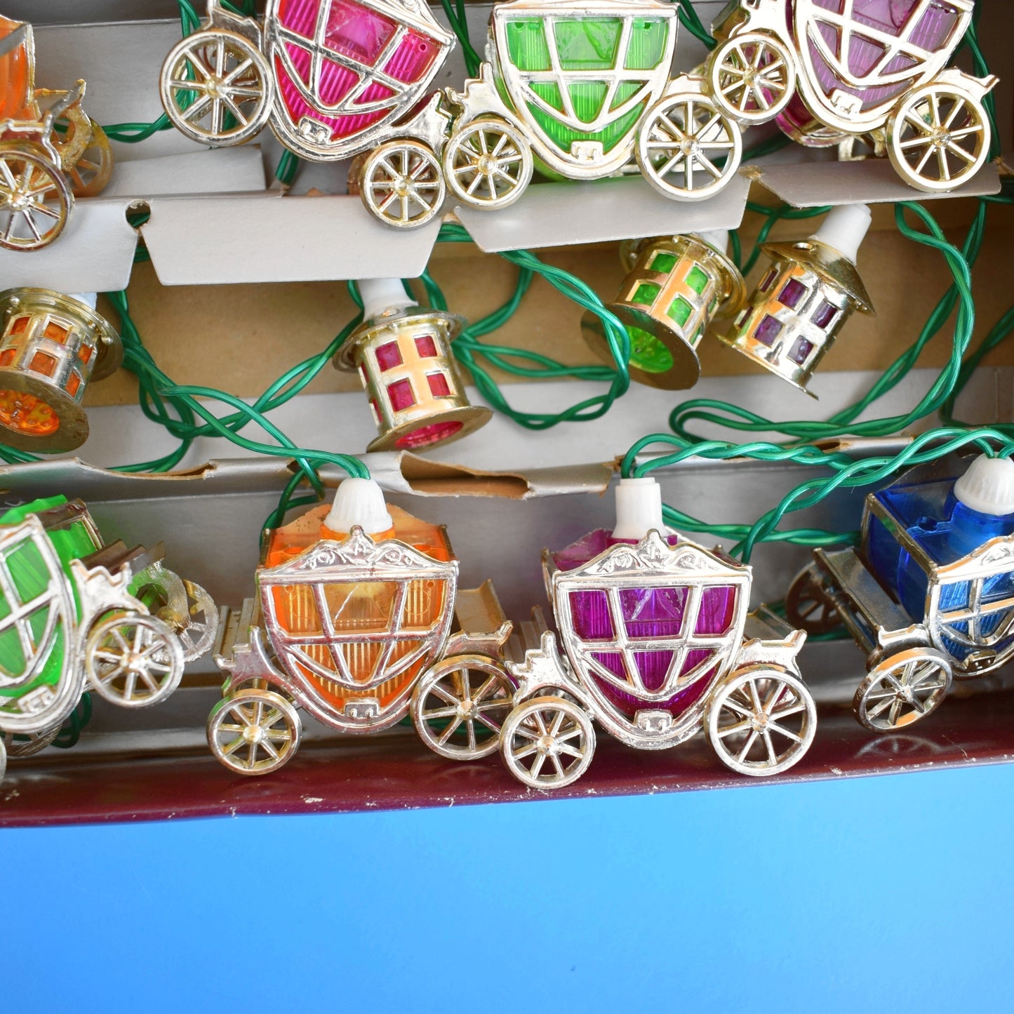 Vintage 1970s Special String Lights - Cinderella Carriages By Pifco- Boxed