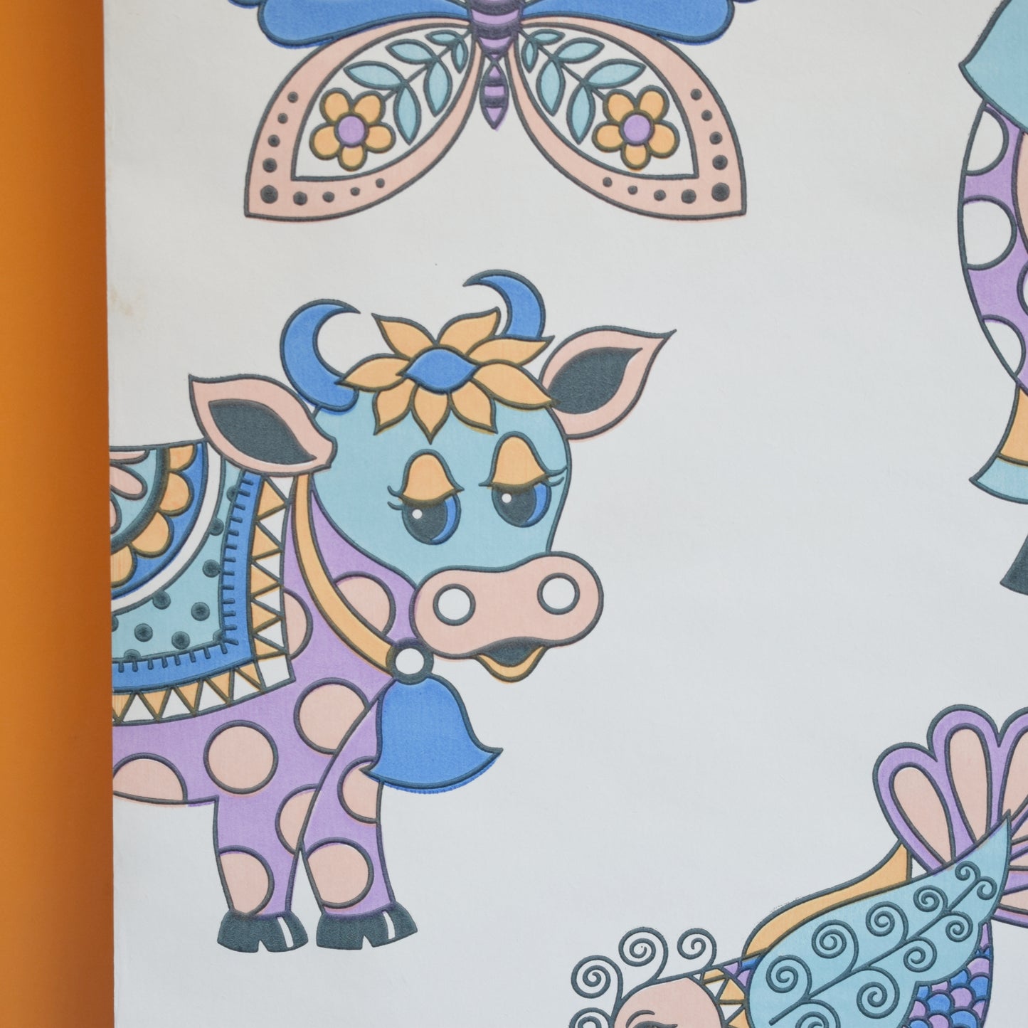 Vintage 1960s Wallpaper - Dulux Animals - Pienkoswki Style