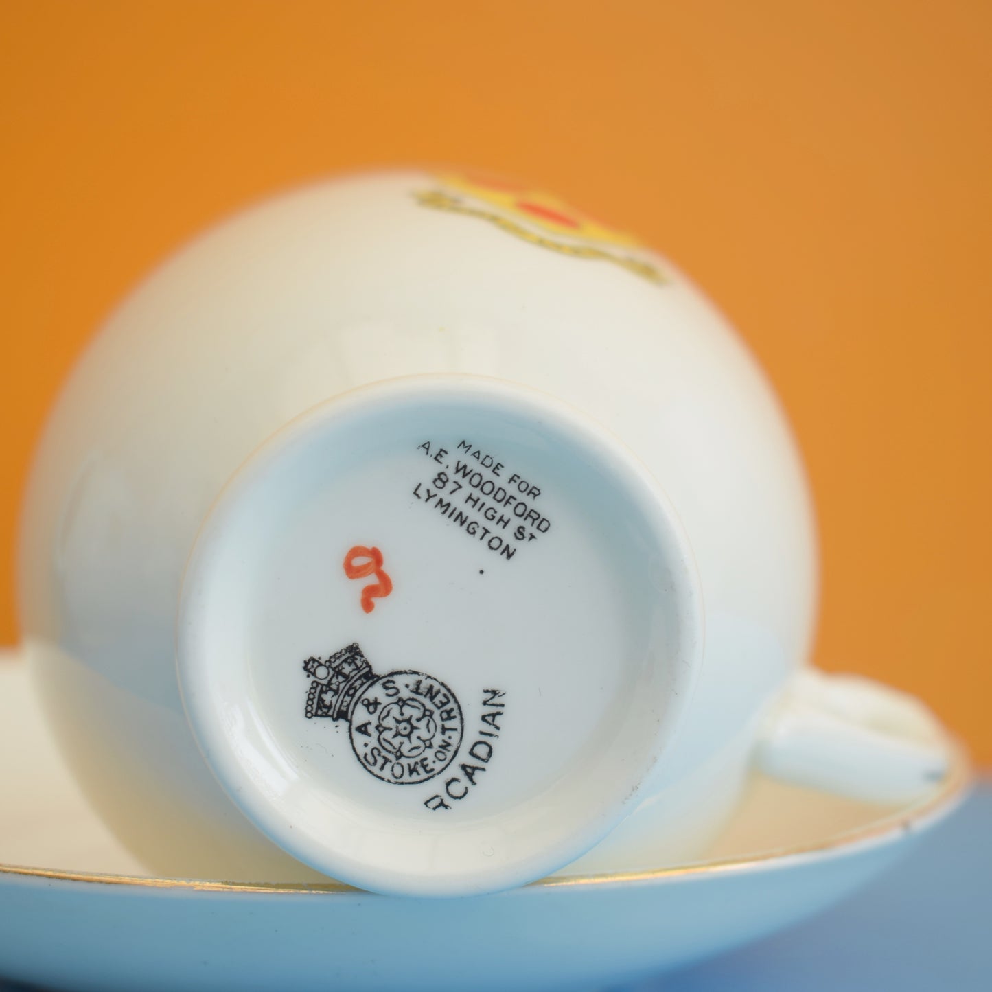 Vintage 1930s Tea Pot, Jug & Cup/Saucer - Lymington Crest - Hampshire