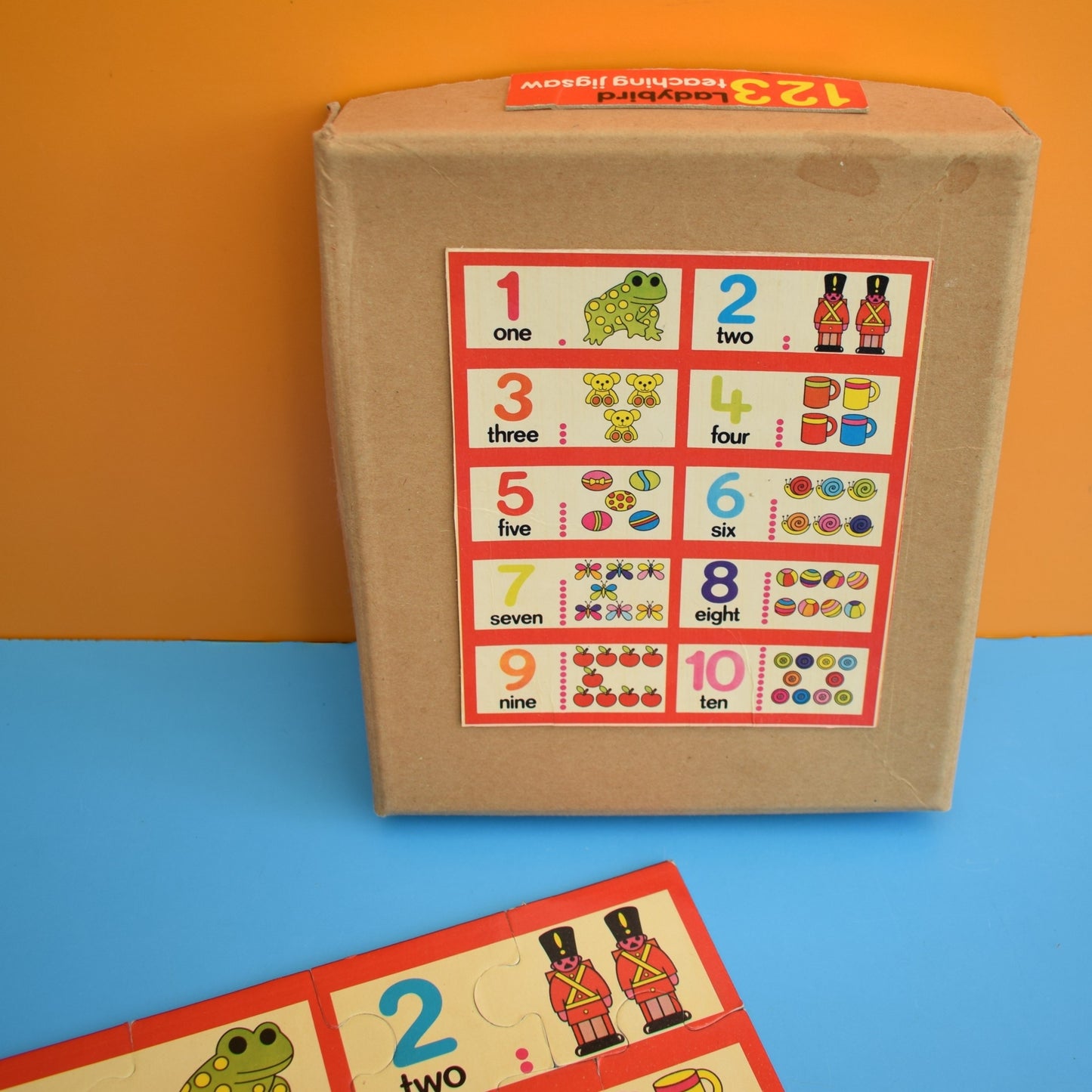 Vintage 1980s Ladybird Teaching Jigsaw Puzzle 123 by Vintage