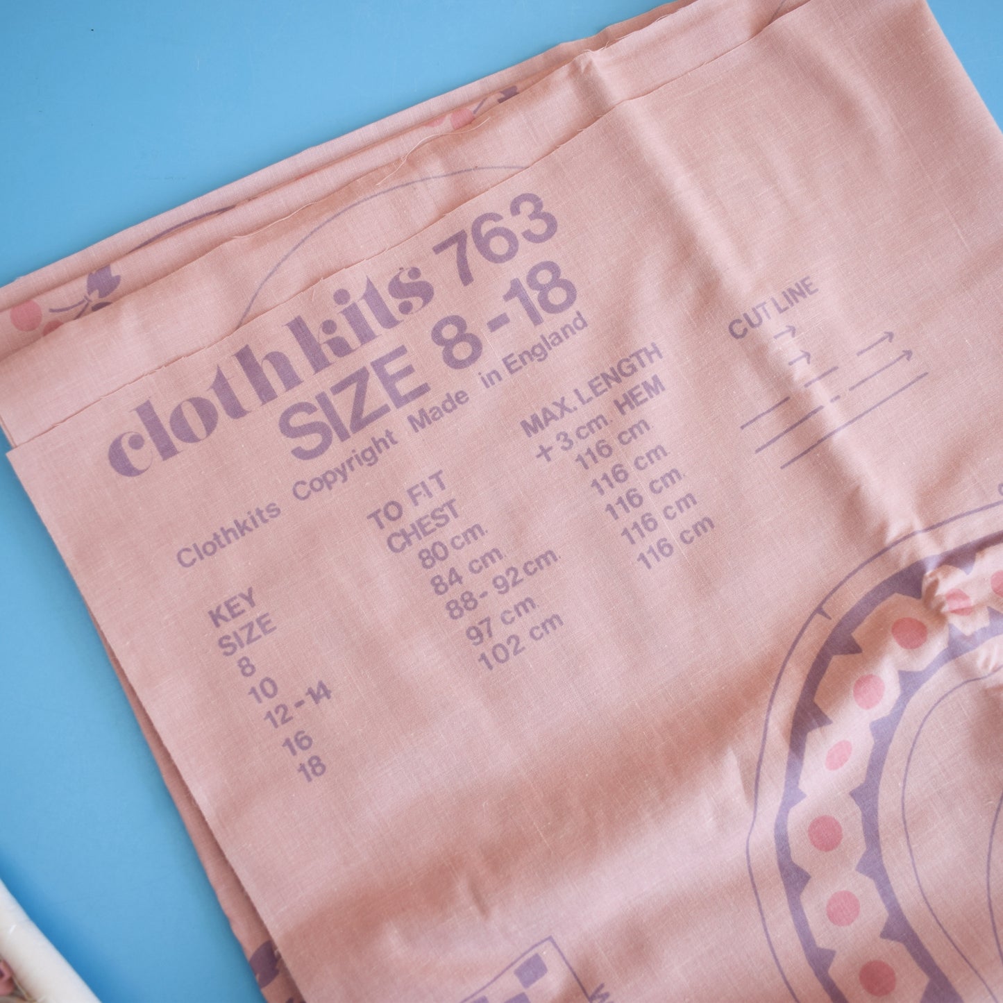 Vintage 1970s Clothkits Adult Sundress KIT - Cherries - Pink