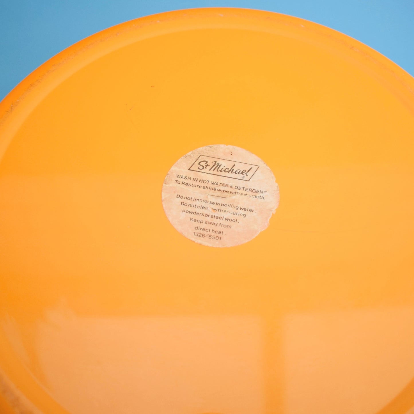 Vintage 1970s Plastic M&S Container - Eggy Yellow